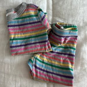 Hanna Andersson 🌈 rainbow strip pjs